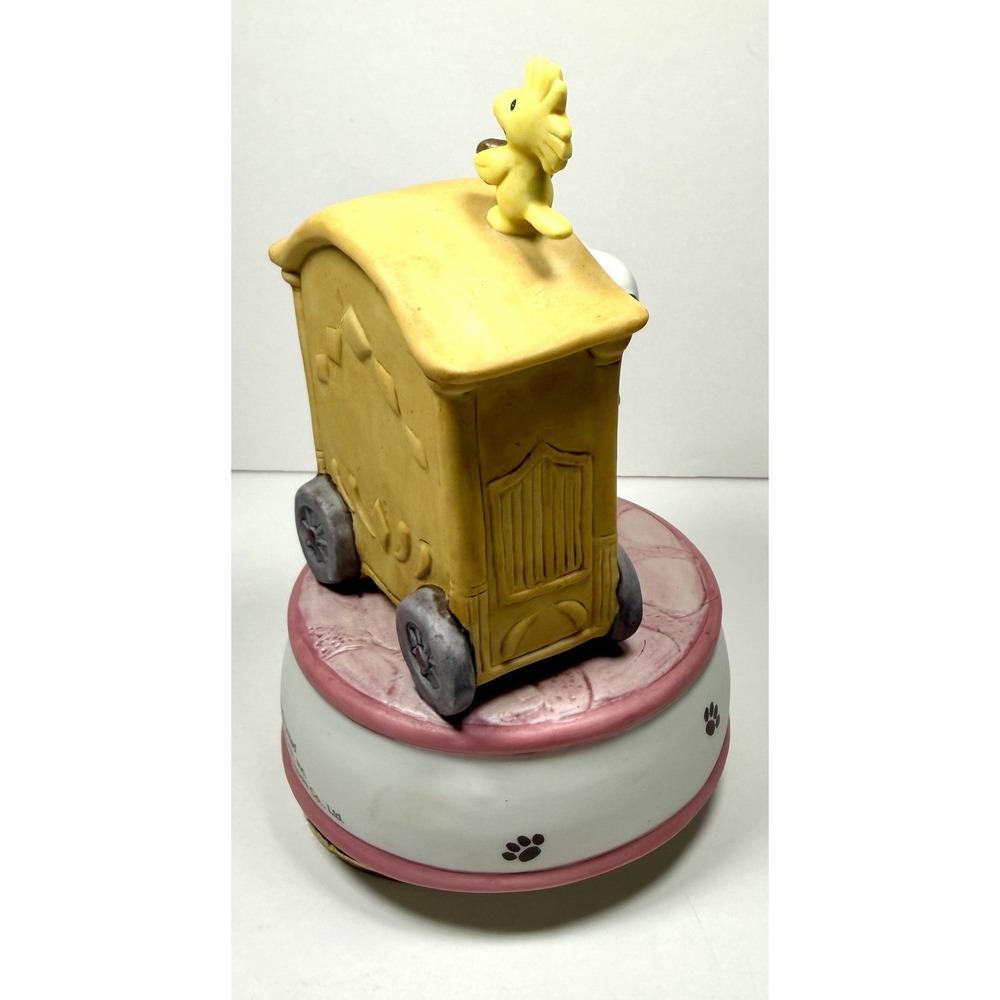 Vintage Sekiguchi Peanuts Snoopy Japan Music Box Crank Organ Figure 1997 Rare - Picture 13 of 17